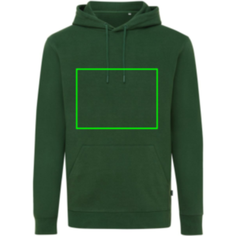 IQONIQ Jasper Hoodie aus recycelter Baumwolle forest green bedrucken, Art.-Nr. T9400.005.XL