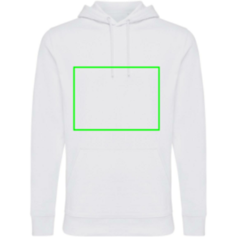 IQONIQ Jasper Hoodie aus recycelter Baumwolle recycled white bedrucken, Art.-Nr. T9400.004.XXXL
