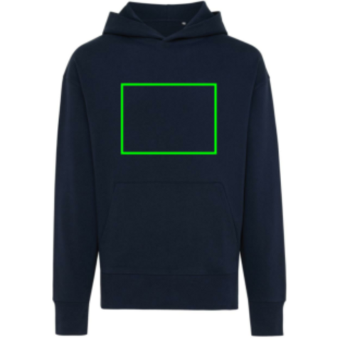 IQONIQ Yoho Relax-Hoodie aus recycelter Baumwolle navy blau bedrucken, Art.-Nr. T9402.002.XXS IQONIQ Yoho Relax-Hoodie aus recycelter Baumwolle navy blau bedrucken, Art.-Nr. T9402.002.XXS