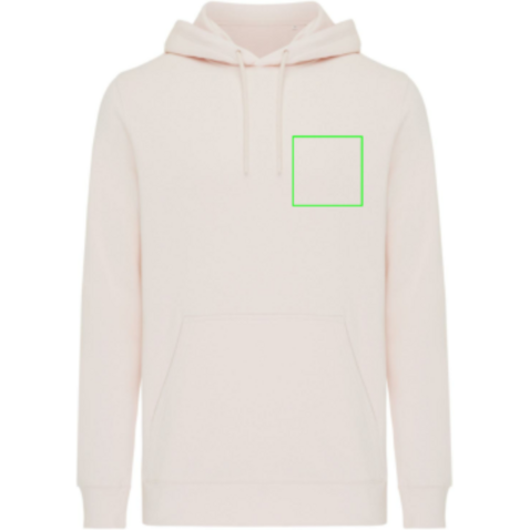 IQONIQ Rila Lightweight Hoodie aus recycelter Baumwolle cloud pink bedrucken, Art.-Nr. T9404.039.XS