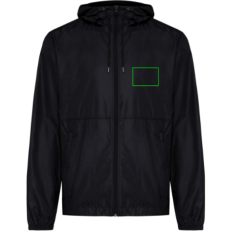 IQONIQ Logan Lightweight Jacke aus recyceltem Polyester schwarz bedrucken, Art.-Nr. T9701.001.XS
