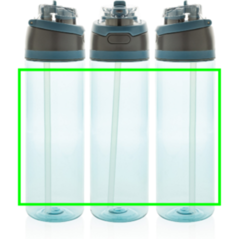 Omni Sip Wasserflasche 800ml aus RCS RPET blau bedrucken, Art.-Nr. P437.0905