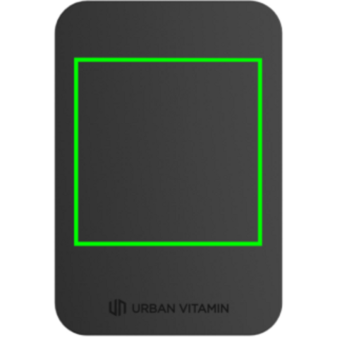 Urban Vitamin Burbank 3000mAh Powerbank aus RCS Plastik/Alu schwarz bedrucken, Art.-Nr. P322.811