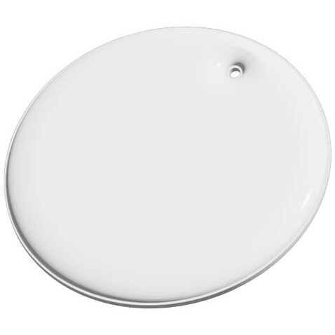 RFX™ H-16 runder, leichter, reflektierender PVC-Anhänger – medium, weiss bedrucken, Art.-Nr. 1PR12901