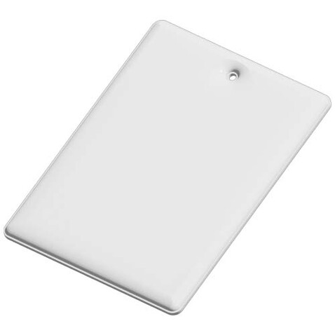 RFX™ H-12 rechteckiger, leichter, reflektierender PVC-Anhänger – groß, weiss bedrucken, Art.-Nr. 1PR13501