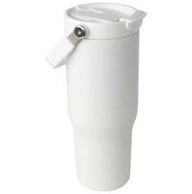 Bronx 900 ml RCS-zertifizierter Kupfer-Vakuum Isolierbecher aus Edelstahl mit Doppelfunktionsdeckel, weiss bedrucken, Art.-Nr. 10086401