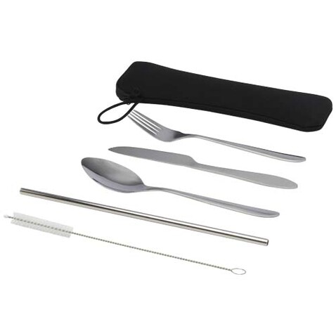 Sheen 5-teiliges Besteckset aus Edelstahl, silber bedrucken, Art.-Nr. 11341314