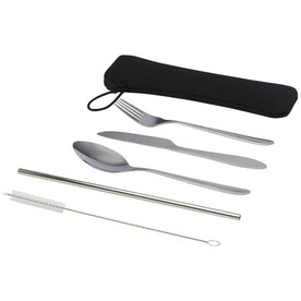 Sheen 5-teiliges Besteckset aus Edelstahl, silber bedrucken, Art.-Nr. 11341314