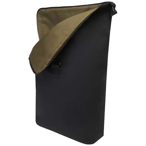 Turner 15,6&quot; GRS-recycelter Rolltop Laptop-Rucksack 12 L, schwarz bedrucken, Art.-Nr. 12075090