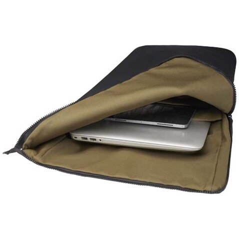 Turner 15,6&quot; GRS-recycelter Rolltop Laptop-Rucksack 12 L, schwarz bedrucken, Art.-Nr. 12075090