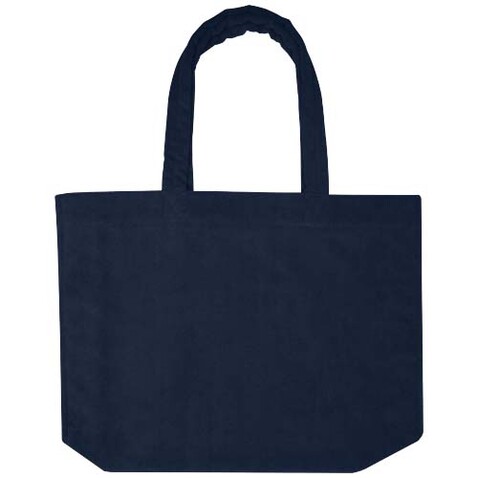 Siam GRS-recycelte Strandtragetasche aus Frottee 13 L, navy bedrucken, Art.-Nr. 12075255