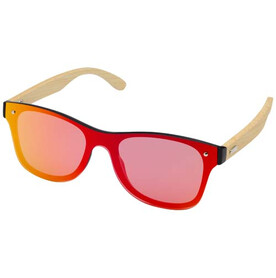 Tan Sonnenbrille mit Bambusbügeln, gelb bedrucken, Art.-Nr. 12705011