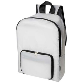 EcoFold faltbarer RPET Rucksack 15 L, weiss bedrucken, Art.-Nr. 13009001