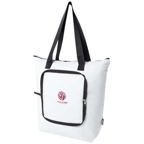 EcoFold faltbare RPET Kühltasche 15 L, weiss bedrucken, Art.-Nr. 13009201