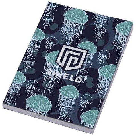 Novella Austen A6 Softcover Notizbuch – 100 Blatt, blau bedrucken, Art.-Nr. 21024452