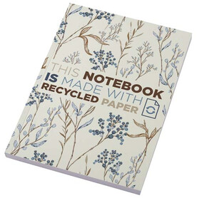 Novella Austen A5 Softcover Notizbuch aus Recyclingmaterial – 100 Blatt, elfenbeinweiß bedrucken, Art.-Nr. 21024802