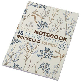 Novella Austen A5 Softcover Notizbuch aus Recyclingmaterial – 50 Blatt, elfenbeinweiß bedrucken, Art.-Nr. 21024902