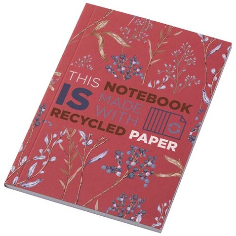 Novella Austen A6 Softcover Notizbuch aus Recyclingmaterial – 50 Blatt, rot bedrucken, Art.-Nr. 21026321 Novella Austen A6 Softcover Notizbuch aus Recyclingmaterial – 50 Blatt, rot bedrucken, Art.-Nr. 21026321