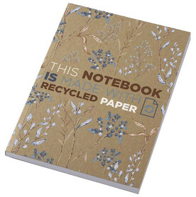Novella Austen A5 Softcover Notizbuch aus recyceltem Kraftpapier – 100 Blatt, natur bedrucken, Art.-Nr. 21026406