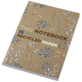 Novella Austen A5 Softcover Notizbuch aus recyceltem Kraftpapier – 100 Blatt, natur bedrucken, Art.-Nr. 21026406