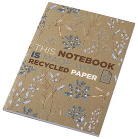 Novella Austen A5 Softcover Notizbuch aus recyceltem Kraftpapier – 50 Blatt, natur bedrucken, Art.-Nr. 21026506