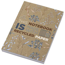 Novella Austen A6 Softcover Notizbuch aus recyceltem Kraftpapier – 100 Blatt, natur bedrucken, Art.-Nr. 21026606