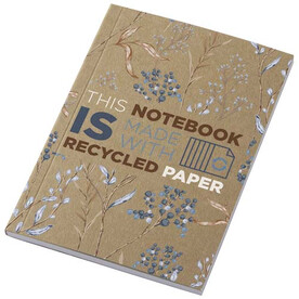 Novella Austen A6 Softcover Notizbuch aus recyceltem Kraftpapier – 50 Blatt, natur bedrucken, Art.-Nr. 21026706