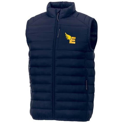 Pallas GRS recycelter wattierter Bodywarmer für Herren, navy bedrucken, Art.-Nr. 39437550