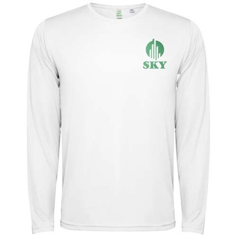 Estoril Langarm-Shirt für Kinder, weiss bedrucken, Art.-Nr. K04321ZM Estoril Langarm-Shirt für Kinder, weiss bedrucken, Art.-Nr. K04321ZM