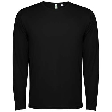 Estoril Langarm-Shirt für Kinder, schwarz bedrucken, Art.-Nr. K04323OM