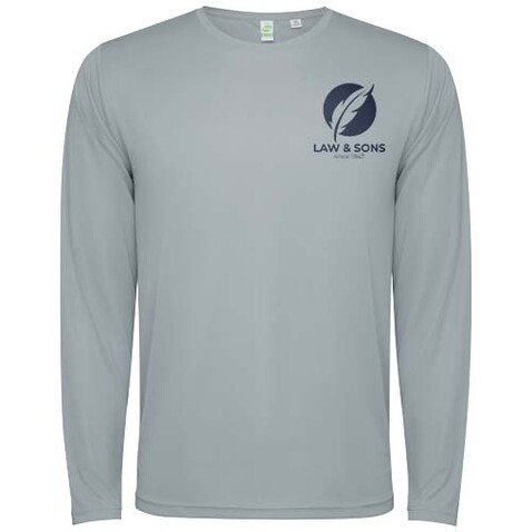 Estoril Langarm-Shirt für Kinder, grau bedrucken, Art.-Nr. K0432C4H