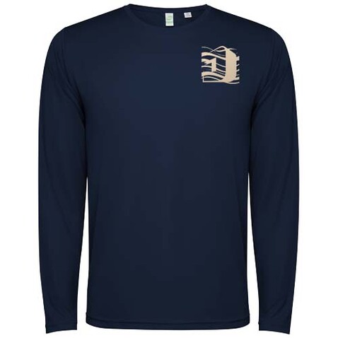Estoril Langarm-Shirt Unisex, Navy Blue bedrucken, Art.-Nr. R04321R0