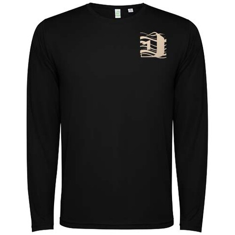 Estoril Langarm-Shirt Unisex, schwarz bedrucken, Art.-Nr. R04323O6