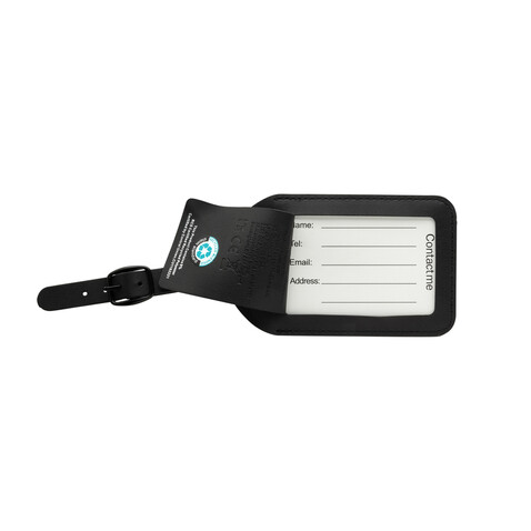 Globefind RCS rPolyester Anhänger mit weltweiter Ortung schwarz bedrucken, Art.-Nr. P301.5501