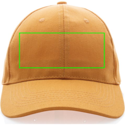 Impact 6 Panel Kappe aus 280gr rCotton mit AWARE™ Tracer sundial orange bedrucken, Art.-Nr. P453.468