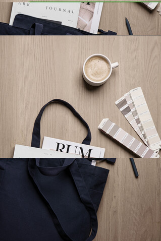 VINGA Hilo AWARE™ Tasche mit Reißverschluss aus rec. Canvas navy blau bedrucken, Art.-Nr. V7620525