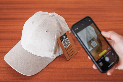 Milo AWARE™ 6-Panel-Heather-Kappe off white bedrucken, Art.-Nr. P453.0900