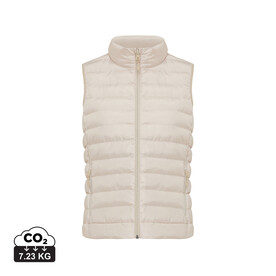 IQONIQ Meru Damen Bodywarmer aus recyceltem Polyester beige bedrucken, Art.-Nr. T4702.030.XXXL