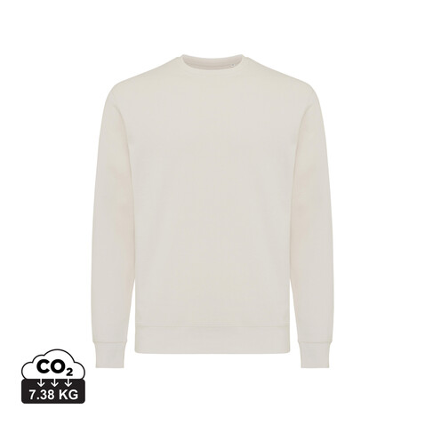 IQONIQ Etosha Lightweight Sweater aus recycelter Baumwolle ivory white bedrucken, Art.-Nr. T9303.040.L