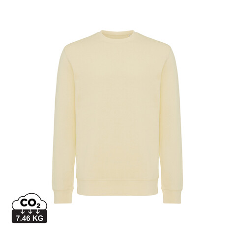 IQONIQ Etosha Lightweight Sweater aus recycelter Baumwolle cream yellow bedrucken, Art.-Nr. T9303.036.M