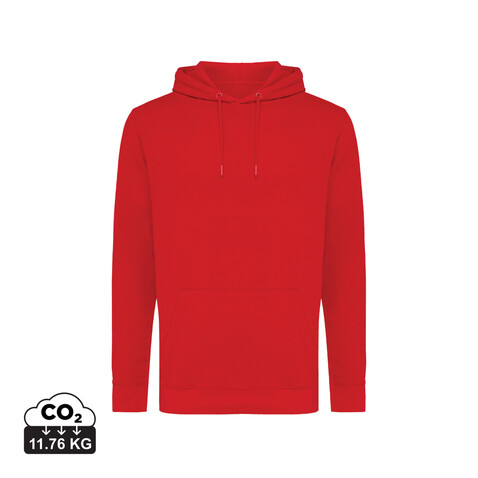 IQONIQ Jasper Hoodie aus recycelter Baumwolle rot bedrucken, Art.-Nr. T9400.029.XXL