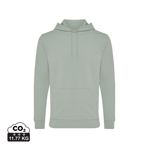 IQONIQ Jasper Hoodie aus recycelter Baumwolle Iceberg green bedrucken, Art.-Nr. T9400.023.XS