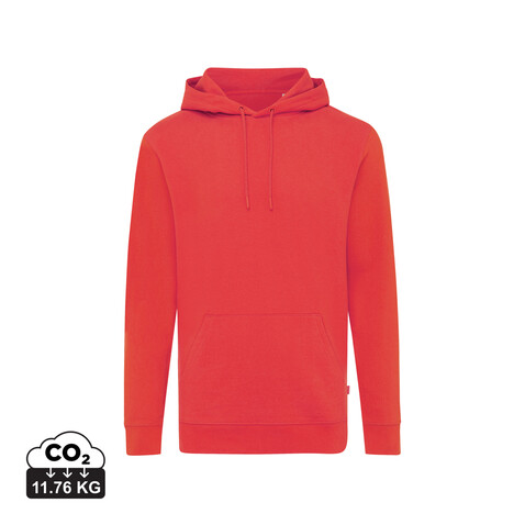 IQONIQ Jasper Hoodie aus recycelter Baumwolle luscious red bedrucken, Art.-Nr. T9400.008.S