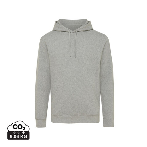 IQONIQ Torres ungefärbter Hoodie aus recycelter Baumwolle heather grey bedrucken, Art.-Nr. T9401.013.XL