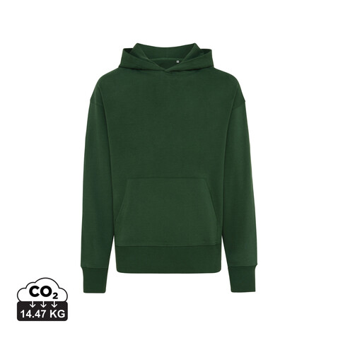 IQONIQ Yoho Relax-Hoodie aus recycelter Baumwolle forest green bedrucken, Art.-Nr. T9402.005.XXXL