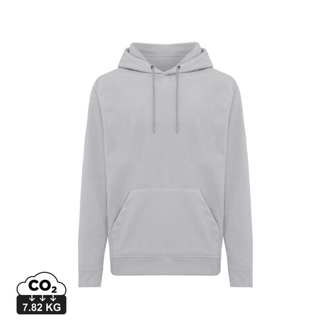 IQONIQ Trivor Mikrofleece-Kapuzen-Pulli aus recyc. Polyester storm grey bedrucken, Art.-Nr. T9403.027.L