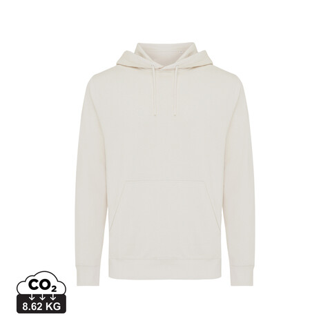 IQONIQ Rila Lightweight Hoodie aus recycelter Baumwolle ivory white bedrucken, Art.-Nr. T9404.040.XS
