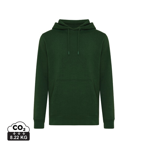 IQONIQ Rila Lightweight Hoodie aus recycelter Baumwolle forest green bedrucken, Art.-Nr. T9404.005.L