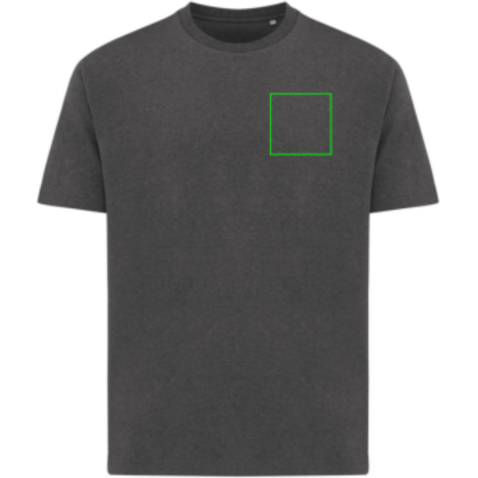 IQONIQ Teide T-Shirt aus recycelter Baumwolle heather anthracite bedrucken, Art.-Nr. T9105.014.S