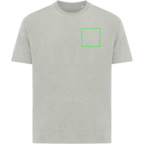 IQONIQ Teide T-Shirt aus recycelter Baumwolle heather grey bedrucken, Art.-Nr. T9105.013.4XL